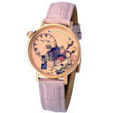 Van Gogh Vase with Asters and Phlox Swiss Movement Leather Watch-One Quarter