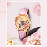 Van Gogh Vase with Asters and Phlox Swiss Movement Leather Watch-One Quarter