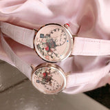 Van Gogh Vase with Asters and Phlox Swiss Movement Leather Watch-One Quarter