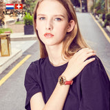 Van Gogh Vase with Chinese Asters and Gladioli Swiss Movement Leather Watch-One Quarter